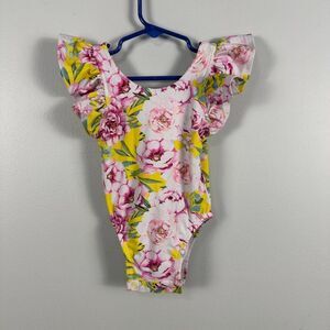 Posh Peanut Girls 18-24 Months One Piece Swimsuit Ruffle Floral Swim